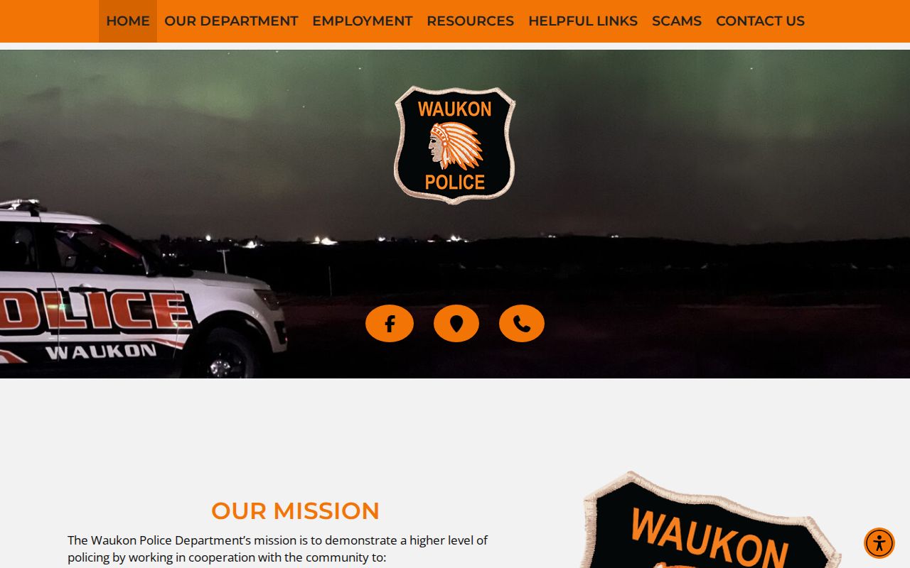 Waukon warrant records contact on the Waukon Police Department website